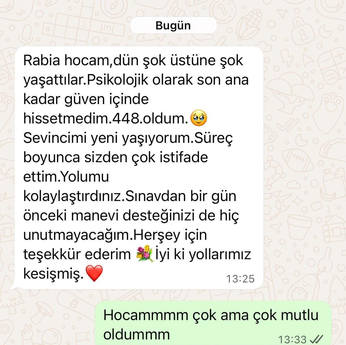 Öğrenci WhatsApp Başarı Mesajı 5