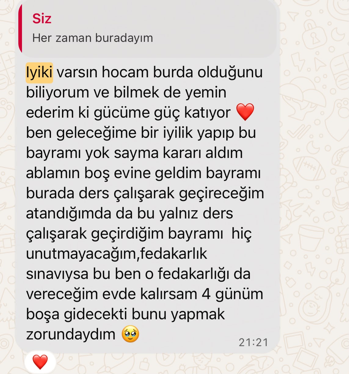 Öğrenci WhatsApp Başarı Mesajı 10