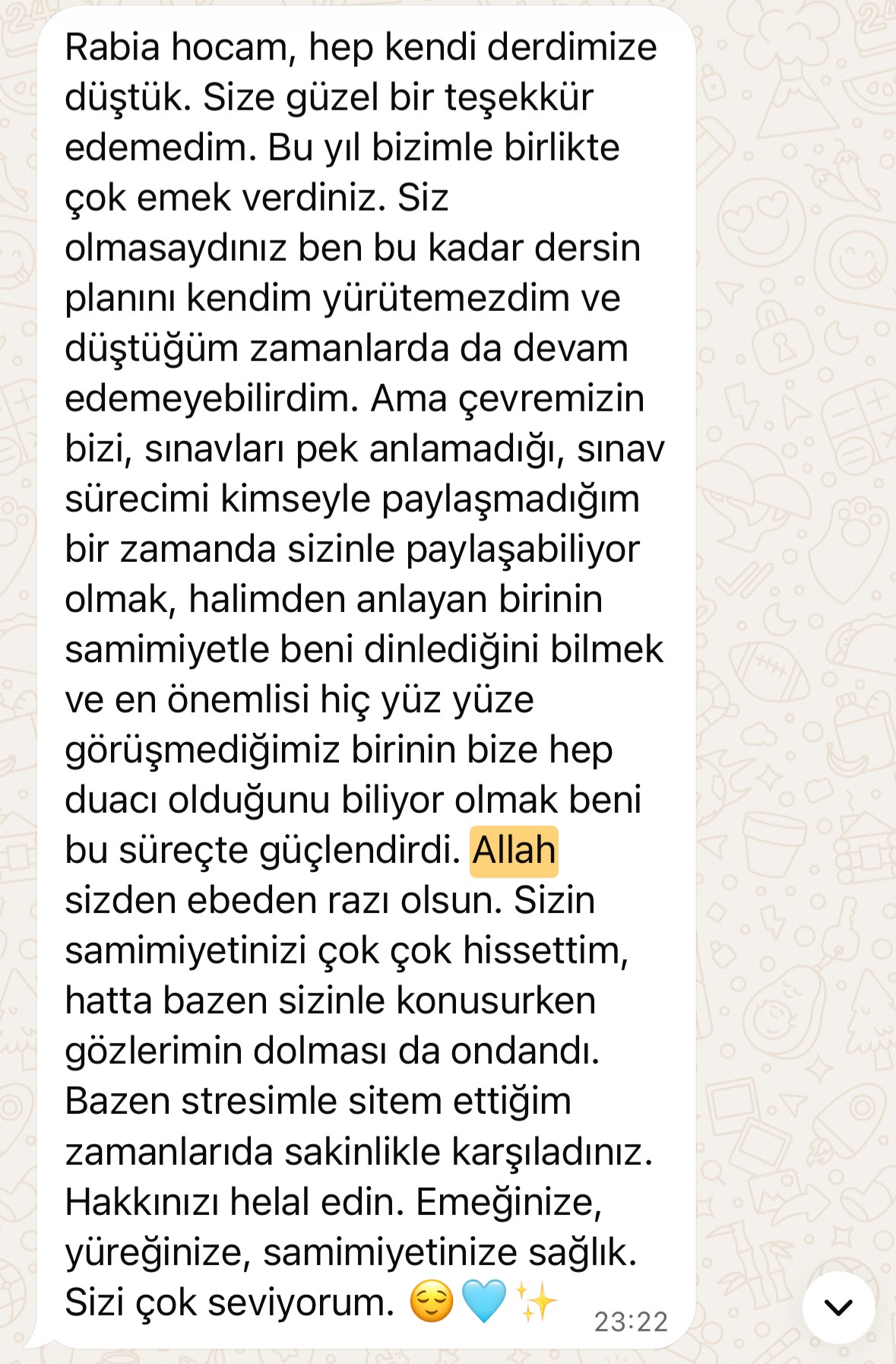 Öğrenci WhatsApp Başarı Mesajı 8