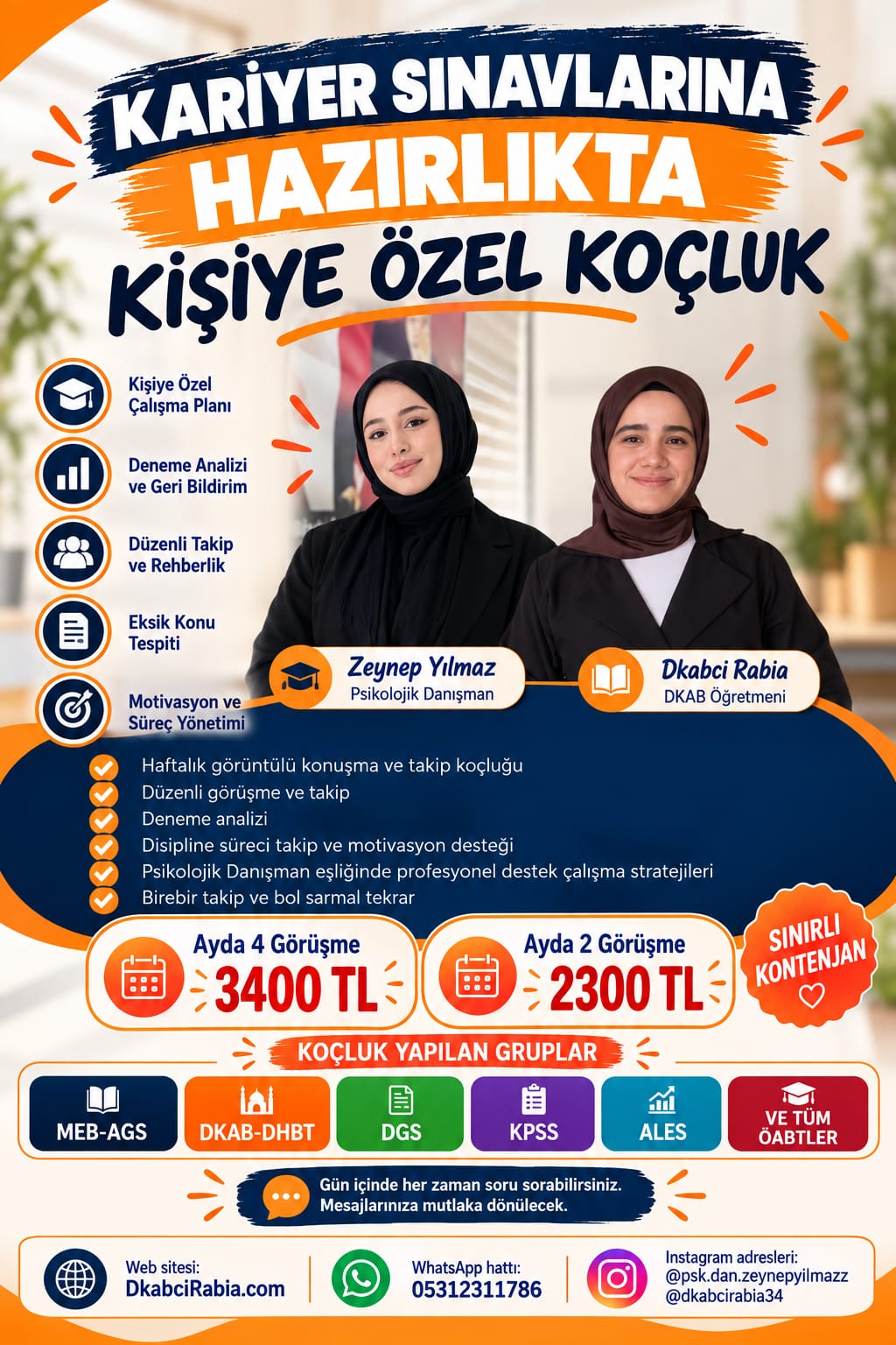 Kariyer Sınavlarına Hazırlıkta Kişiye Özel Koçluk - dkabcı Rabia